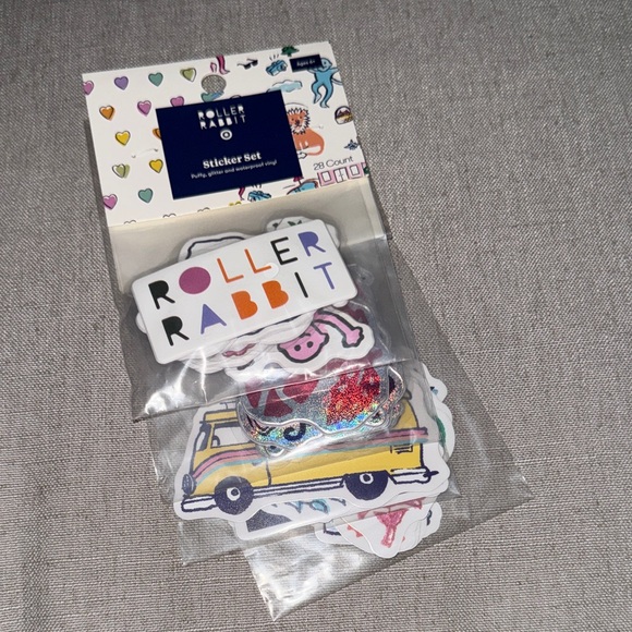 Roller Rabbit Sticker Set - Colorful Designs - Picture 2 of 2